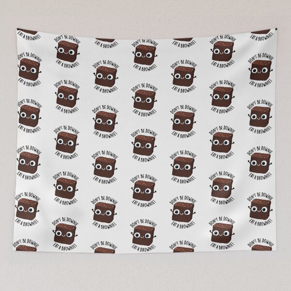 Artikelvorschau, Don't Be Downie Eat A Brownie Positive Food Pun entworfen und verkauft von punnybone.