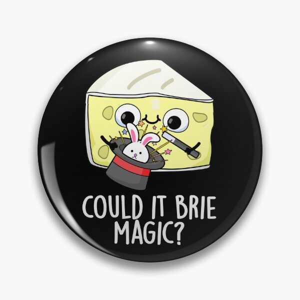 Item preview, Could It Brie Magic Funny Cheese Pun (Dark BG) designed and sold by punnybone.