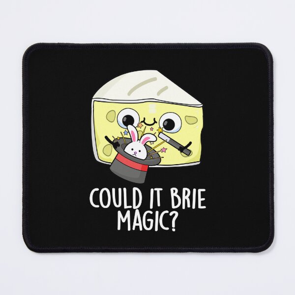 Item preview, Could It Brie Magic Funny Cheese Pun (Dark BG) designed and sold by punnybone.