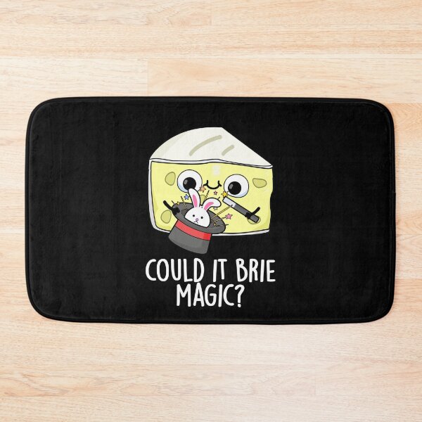 Item preview, Could It Brie Magic Funny Cheese Pun (Dark BG) designed and sold by punnybone.