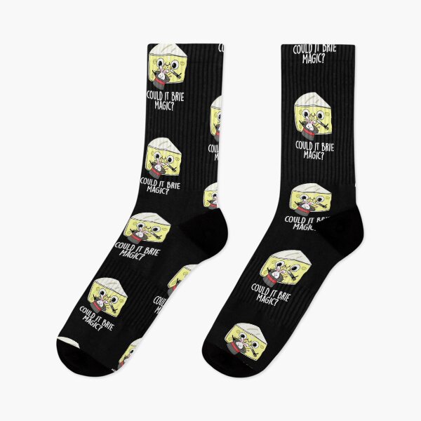 Item preview, Could It Brie Magic Funny Cheese Pun (Dark BG) designed and sold by punnybone.