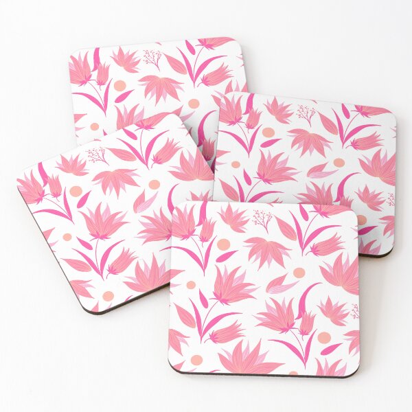 Item preview, Grandmillennial pink lilies pattern designed and sold by Home Cyn Home.