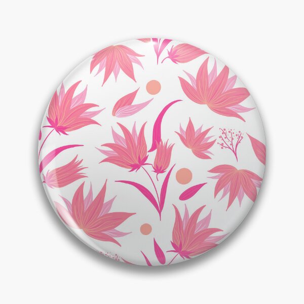 Artikelvorschau, Grandmillennial rosa Lilienmuster entworfen und verkauft von Home Cyn Home.