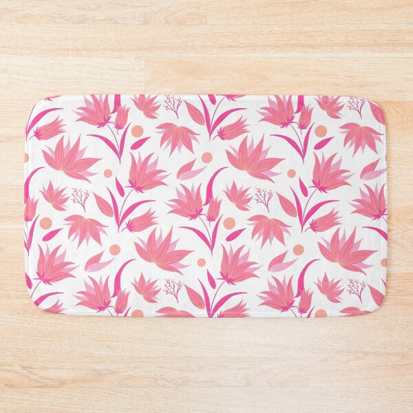 Item preview, Grandmillennial pink lilies pattern designed and sold by Home Cyn Home.