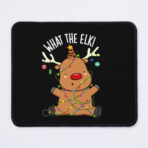 Item preview, What The Elk Funny Animal Pun (Dark BG) designed and sold by punnybone.