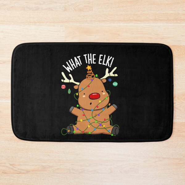 Item preview, What The Elk Funny Animal Pun (Dark BG) designed and sold by punnybone.