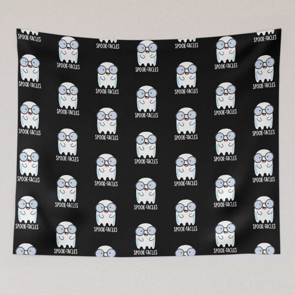 Item preview, Spook-tacles Funny Ghost Pun (Dark BG) designed and sold by punnybone.