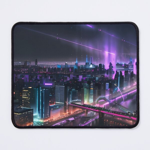 Item preview, Futuristic Neon City Skyline | Cyberpunk Sci-Fi Cityscape Artwork designed and sold by ArtscapeProductions.