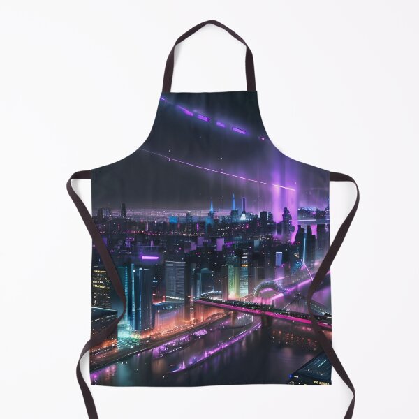 Item preview, Futuristic Neon City Skyline | Cyberpunk Sci-Fi Cityscape Artwork designed and sold by ArtscapeProductions.