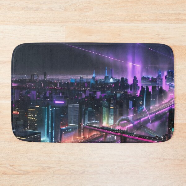 Item preview, Futuristic Neon City Skyline | Cyberpunk Sci-Fi Cityscape Artwork designed and sold by ArtscapeProductions.