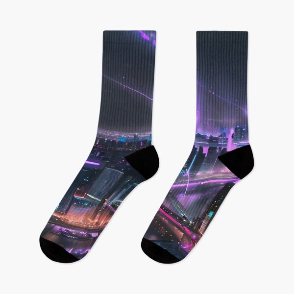 Item preview, Futuristic Neon City Skyline | Cyberpunk Sci-Fi Cityscape Artwork designed and sold by ArtscapeProductions.