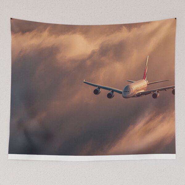 Item preview, Highlighting The Aerodynamic Logo Typography Of The Emirates Airbus A380 designed and sold by Skyframe Aviation.