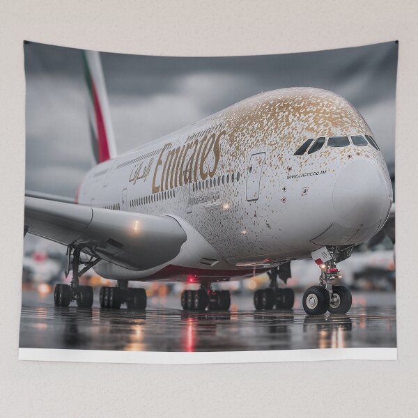 Item preview, Surveying The Detailed Emirates Branding Of The Emirates A380 Aircraft designed and sold by Skyframe Aviation.