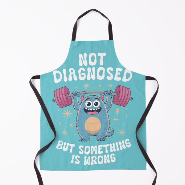 Item preview, Not Diagnosed But Something Is Wrong Monster ฺBarbell Mental Health designed and sold by WhimsyVox.