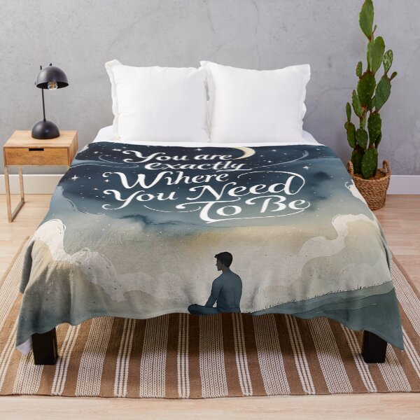 Item preview, You Are Exactly Where You Need to Be – Boho Watercolor Night Quote designed and sold by Mos Thainique.