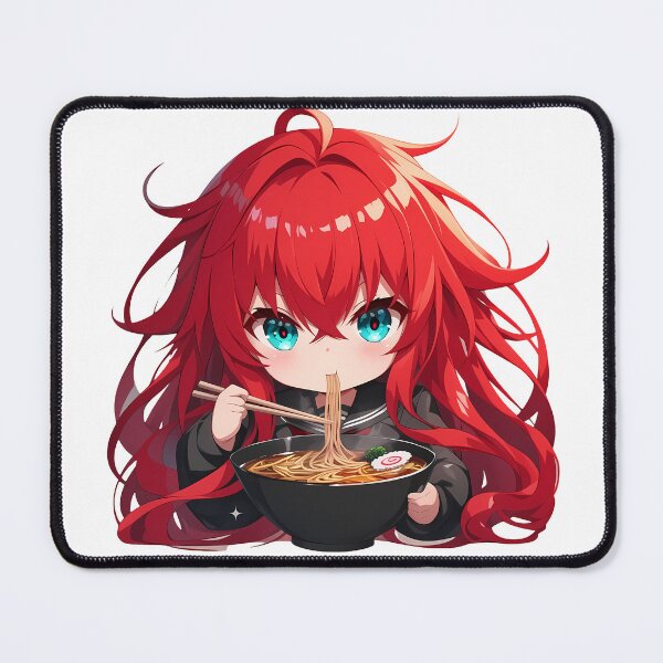 Item preview, Rias Gremory High School DxD Ramen Anime Girl Red Hair Chibi designed and sold by Spraykart.