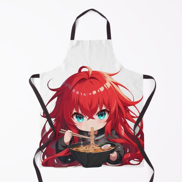 Item preview, Rias Gremory High School DxD Ramen Anime Girl Red Hair Chibi designed and sold by Spraykart.