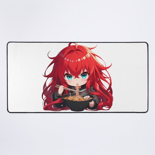 Item preview, Rias Gremory High School DxD Ramen Anime Girl Red Hair Chibi designed and sold by Spraykart.