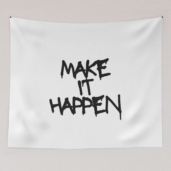 Item preview, Make It Happen Motivational Quote Typography Design designed and sold by ZoomUpDesign.