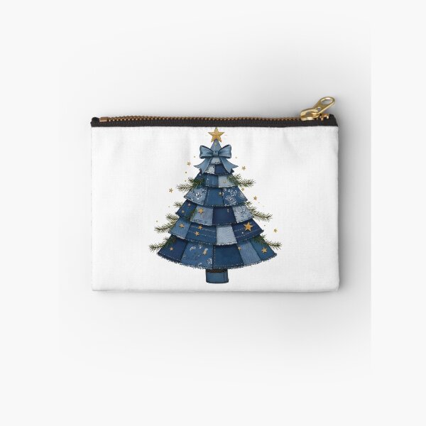 Item preview, Christmas Denim Patchwork Floral Christmas Tree designed and sold by Szilagyiflorian.
