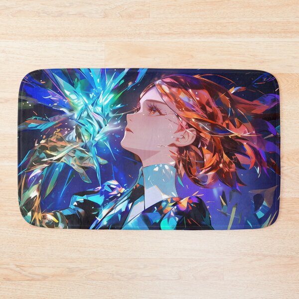 Item preview, Rutile Land Lustrous Anime Girl Shattered Crystals Emerald Blue Magic designed and sold by 108Recordings.