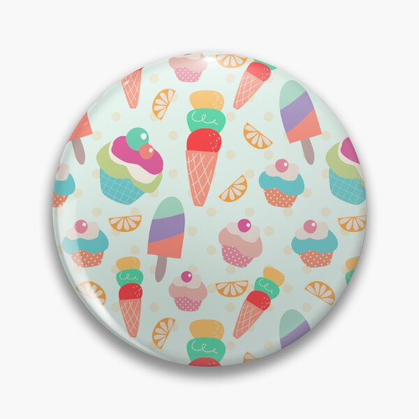 Item preview, Pastel Ice Cream & Cupcake Pattern Sticker designed and sold by FestivityFinds.