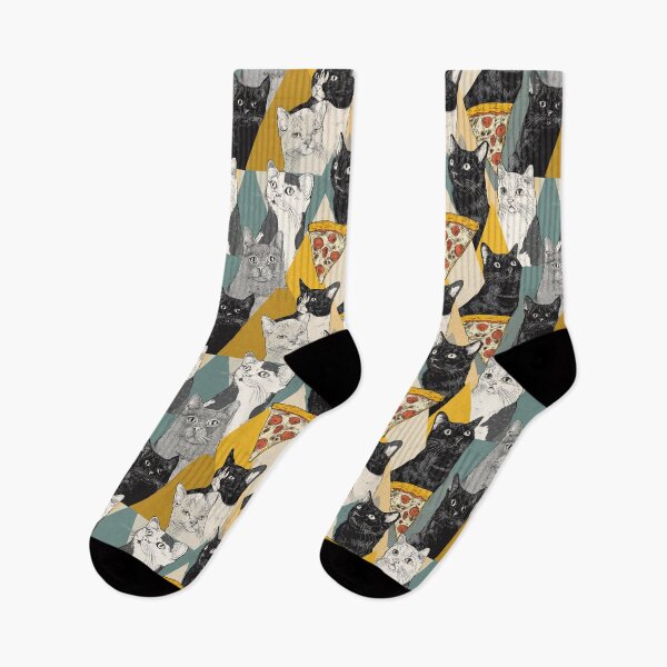 Item preview, Surreal Cats and Pizza Pop Art Illustration designed and sold by joannejgg.