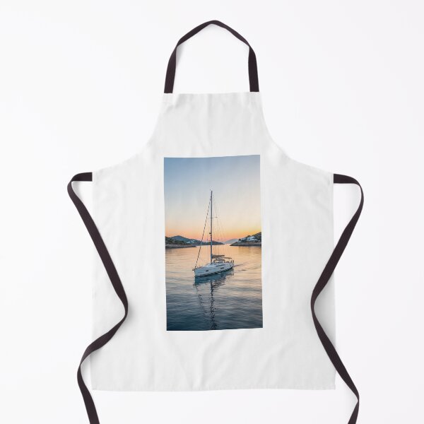 Item preview, Golden Dawn Greek Yacht Sailing | Serene Nautical Art designed and sold by Vida e Arte.