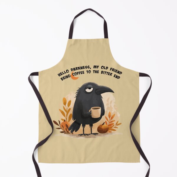 Item preview, Hello Darkness, My Old Friend - Coffee Loving Raven  designed and sold by tortuna.