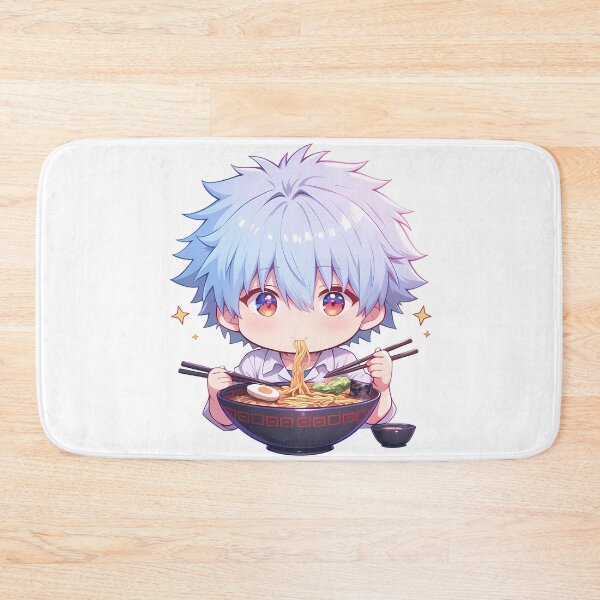 Item preview, Neon Genesis Kaworu Nagisa Evangelion White Hair Chibi Ramen Anime designed and sold by SuperTeamCanada.