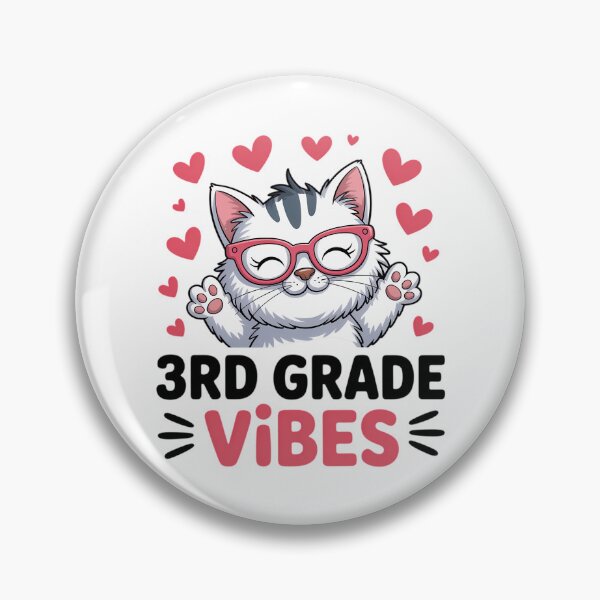 Item preview, Third 3rd Grade Vibes Back to School Cute Cat designed and sold by Sunset4Bones.