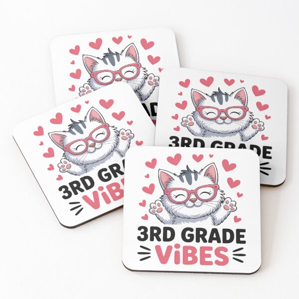 Item preview, Third 3rd Grade Vibes Back to School Cute Cat designed and sold by Sunset4Bones.