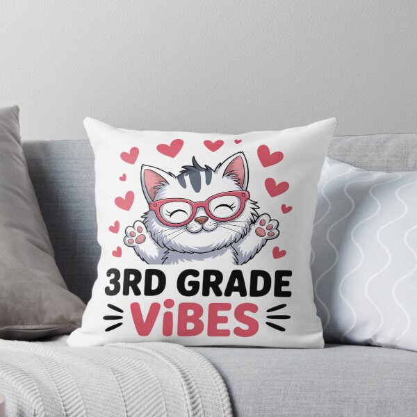 Item preview, Third 3rd Grade Vibes Back to School Cute Cat designed and sold by Sunset4Bones.