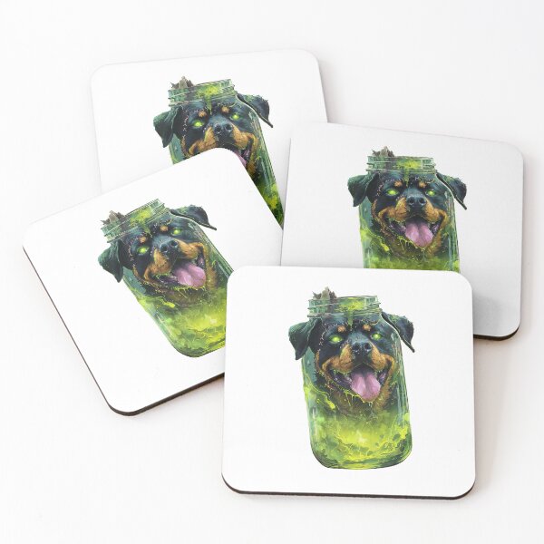 Item preview, Creepy Rottweiler Frankenstein Jar Illustration designed and sold by Anastasiia Yurevych.