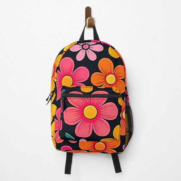 Item preview, 60's Retro Liquid Flowers in Orange, Yellow, and Pink designed and sold by ArtFactoryAI.