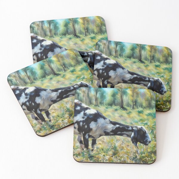 Item preview, spotted black white nubian goat designed and sold by RobynPeters1836.
