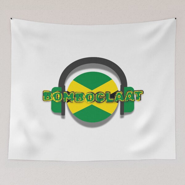 Item preview, Bomboclaat Jamaican Slang With Flag and Headphones designed and sold by UNK-Fatigues.