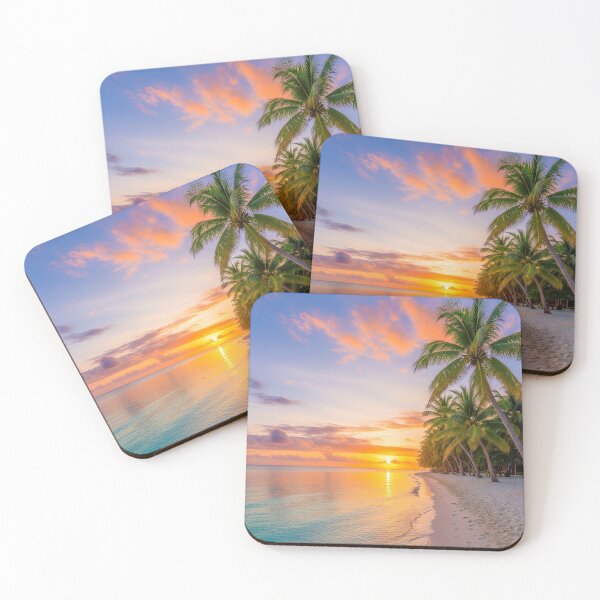 Item preview, Boracay Sunrise: Peaceful White Beach and Palm Trees designed and sold by Vida e Arte.