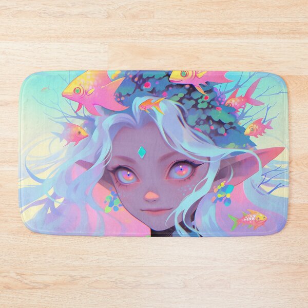 Item preview, Beautiful Fish and Coral Elf Anime Girl designed and sold by bubblegoth.