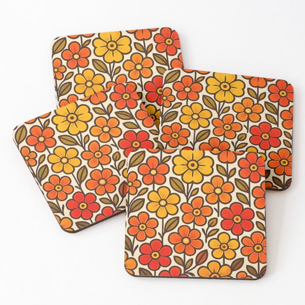 Item preview, 60's Retro Flowers designed and sold by ArtFactoryAI.