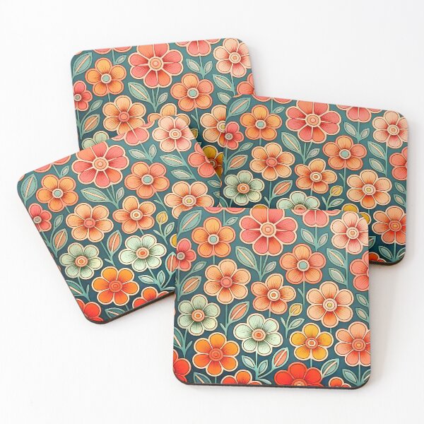 Item preview, 60's Retro Flowers designed and sold by ArtFactoryAI.
