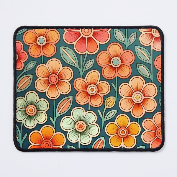Item preview, 60's Retro Flowers designed and sold by ArtFactoryAI.