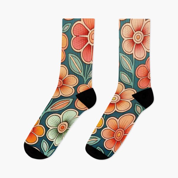 Item preview, 60's Retro Flowers designed and sold by ArtFactoryAI.