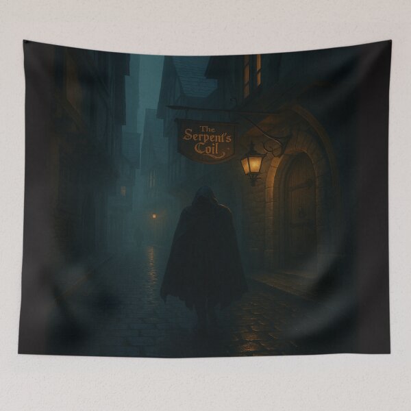 Item preview,  Midnight Stroll • Mysterious Watcher in the Alley of the Serpent’s Coil designed and sold by fairmaiden7.