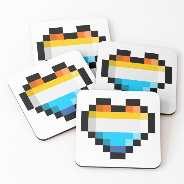 Item preview, Aroace Pixel Heart Pride Flag designed and sold by HarveyHandcraftsandDesigns.