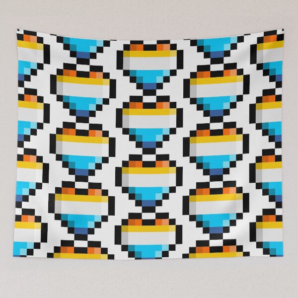Item preview, Aroace Pixel Heart Pride Flag designed and sold by HarveyHandcraftsandDesigns.