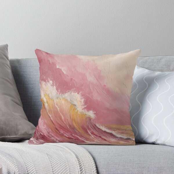 Item preview, Golden Waves, Pink Sky: Expressive Seascape Painting. designed and sold by RGShirtWorks.