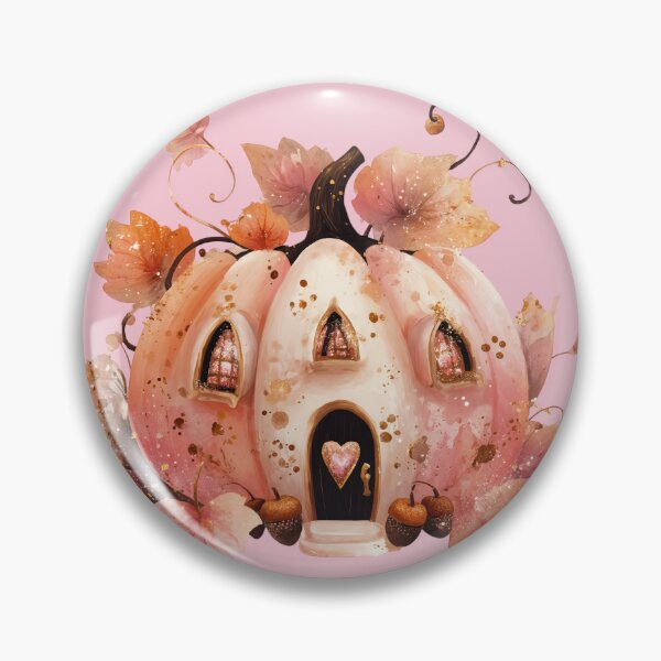 Item preview, Whimsical Pumpkin House with Autumn Leaves designed and sold by Anastasiia Yurevych.