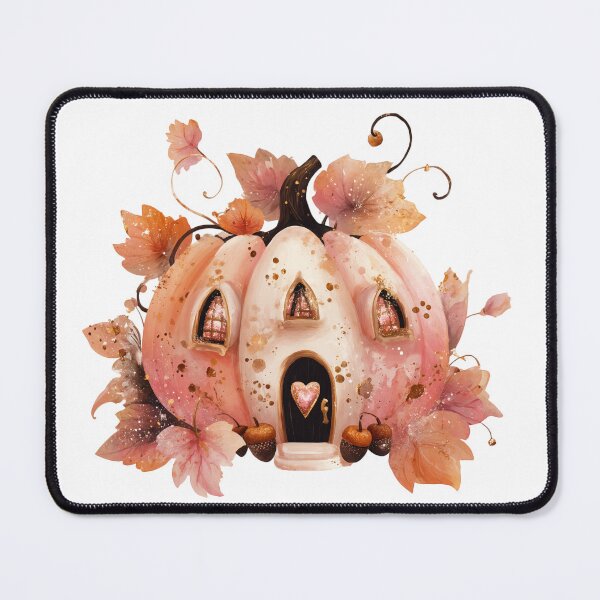 Item preview, Whimsical Pumpkin House with Autumn Leaves designed and sold by Anastasiia Yurevych.