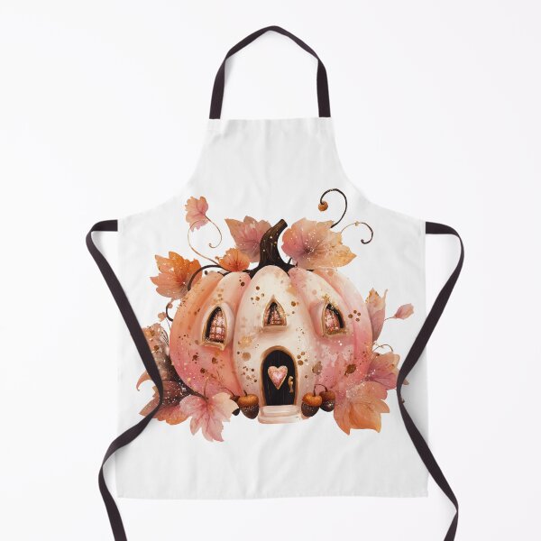 Item preview, Whimsical Pumpkin House with Autumn Leaves designed and sold by Anastasiia Yurevych.